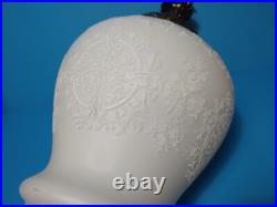 Vintage MID Century Glass Globe White Hanging Light Free Shipping