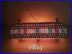 Vintage MID Century Plastic Multi-color Lite Brite Style Hanging Or Table Lamp