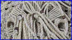 Vintage Macrame Retro Swag Lamp 80 Long With Bottom 19 Diameter Wooden Table
