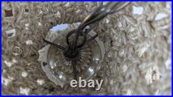 Vintage Macrame Retro Swag Lamp 80 Long With Bottom 19 Diameter Wooden Table