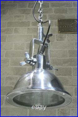 Vintage Marine Aluminum Chain Hanging Cargo Pendant Light Industrial Ship Lamp