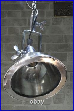 Vintage Marine Aluminum Chain Hanging Cargo Pendant Light Industrial Ship Lamp