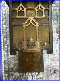 Vintage Mid Century 1960's-70 Goth Amber House Tudor Hanging Swag Lamp/Lights 2