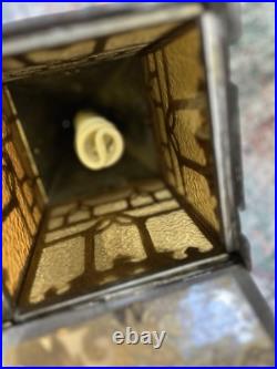 Vintage Mid Century 1960's-70 Goth Amber House Tudor Hanging Swag Lamp/Lights 2