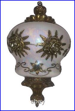 Vintage Mid Century Carl Falkenstein Swag Light Hollywood Regency Hanging Lamp