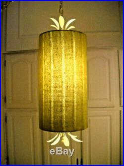 Vintage Mid Century Ceiling Hanging Swag Lamp / Light 19X10 HOLLYWOOD REGENEY