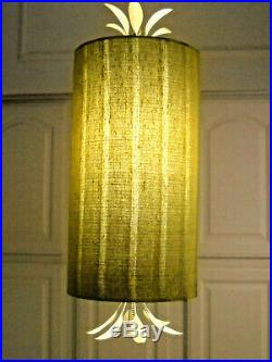 Vintage Mid Century Ceiling Hanging Swag Lamp / Light 19X10 HOLLYWOOD REGENEY
