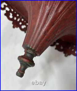 Vintage Mid Century GIM #3045 Painted Metal 5 Panel Lantern Pendent Lamp Light Vintage Mid Century GIM #3045 Painted Metal 5 Panel Lantern Pendent Lamp Light