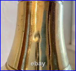 Vintage Mid Century Hanging Brass Swag Lamp Ceiling Reading Light with Shade