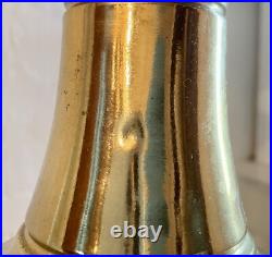 Vintage Mid Century Hanging Brass Swag Lamp Ceiling Reading Light with Shade