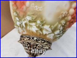 Vintage Mid Century Hanging SWAG LAMP Glass Falkenstein Grapes WORKS