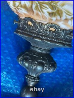 Vintage Mid Century Hanging SWAG LAMP Glass Falkenstein Vineyard Grapes Works