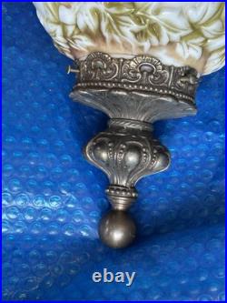 Vintage Mid Century Hanging SWAG LAMP Glass Falkenstein Vineyard Grapes Works