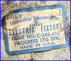 Vintage Mid Century Hanging Swag Double Pendant Lights Textured Clear Globes