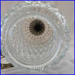 Vintage Mid Century Hollywood Regency Glam Hanging Swag Clear Glass Lamp LIGHT
