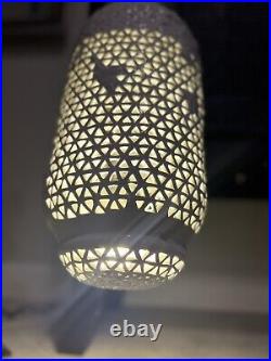 Vintage Mid-Century Hollywood Regency Hanging Swag Ceramic Lamp/Lights Italy