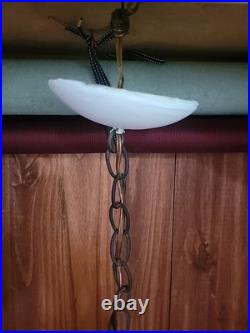 Vintage Mid-Century Lotus Pendant Tulip Hanging Light Fixtures Slag