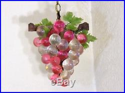 Vintage Mid Century Lucite Grape Cluster Hanging Swag Light Lamp 13 x 11