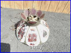 Vintage Mid Century Modern 1960's Poker Room Hanging Ceiling Lamp works As is
