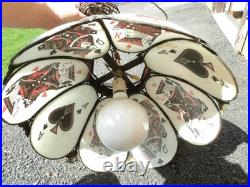 Vintage Mid Century Modern 1960's Poker Room Hanging Ceiling Lamp works As is