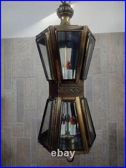 Vintage Mid-Century Modern 2 Tier 6 Candle Hanging Swag Lamp
