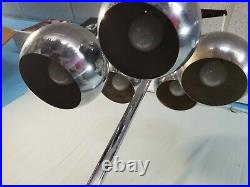 Vintage Mid Century Modern 5 Orb Hanging Eyeball Table Lamp Space Age Retro