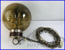 Vintage Mid Century Modern Eames Danish Swag Lamp Pendant Hanging Chain Light