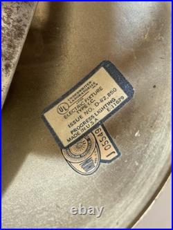 Vintage Mid Century Modern Fluted Teardrop Glass Pendant Hanging Ceiling Light