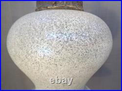 Vintage Mid Century Modern Hollywood Regency Iridescent Glass Hanging Swag Lamp