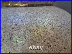 Vintage Mid Century Modern Hollywood Regency Iridescent Glass Hanging Swag Lamp