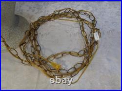 Vintage Mid Century Modern Hollywood Regency Iridescent Glass Hanging Swag Lamp