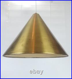 Vintage Mid-Century Modern Jo Hammerborg Danish Brass Ceiling Pendant Light Lamp