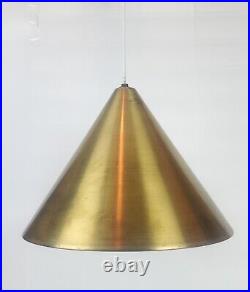 Vintage Mid-Century Modern Jo Hammerborg Danish Brass Ceiling Pendant Light Lamp