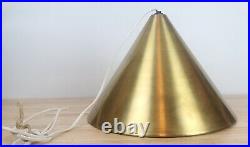 Vintage Mid-Century Modern Jo Hammerborg Danish Brass Ceiling Pendant Light Lamp
