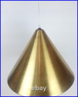 Vintage Mid-Century Modern Jo Hammerborg Danish Brass Ceiling Pendant Light Lamp