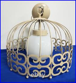 Vintage Mid Century Modern MCM Arthur Umanoff Bird Cage Ceiling Hanging Lamp 15