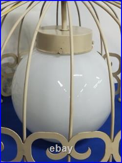 Vintage Mid Century Modern MCM Arthur Umanoff Bird Cage Ceiling Hanging Lamp 15