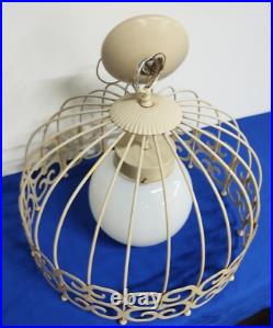 Vintage Mid Century Modern MCM Arthur Umanoff Bird Cage Ceiling Hanging Lamp 15