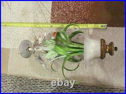 Vintage Mid Century Modern Metal Floral Swag Light Needs Assembly/Repair Cool
