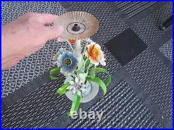 Vintage Mid Century Modern Metal Floral Swag Light Needs Assembly/Repair Cool