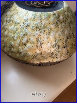 Vintage Mid-Century Modern Metal Light Pendant Hanging Chain Fixture