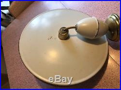 Vintage Mid Century Modern UFO Flying Saucer Hanging Lamp WithRetractable Chord