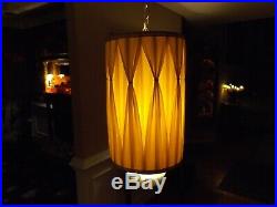 Vintage Mid Century Modern ULTIMATE LOUNGE LIZARD Swag Hanging Lamp Light