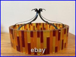 Vintage Mid Century More Fiesta Lucite Acrylic Hanging Light Shade, No Fixture