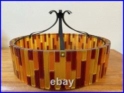 Vintage Mid Century More Fiesta Lucite Acrylic Hanging Light Shade, No Fixture
