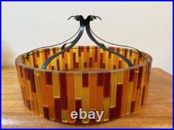 Vintage Mid Century More Fiesta Lucite Acrylic Hanging Light Shade, No Fixture