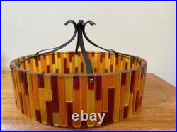 Vintage Mid Century More Fiesta Lucite Acrylic Hanging Light Shade, No Fixture