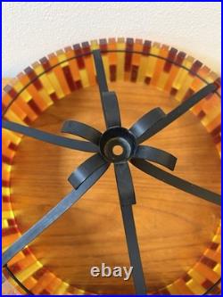 Vintage Mid Century More Fiesta Lucite Acrylic Hanging Light Shade, No Fixture