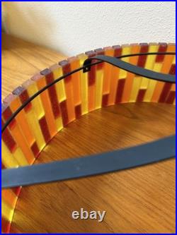 Vintage Mid Century More Fiesta Lucite Acrylic Hanging Light Shade, No Fixture