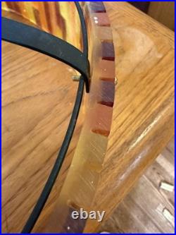 Vintage Mid Century More Fiesta Lucite Acrylic Hanging Light Shade, No Fixture